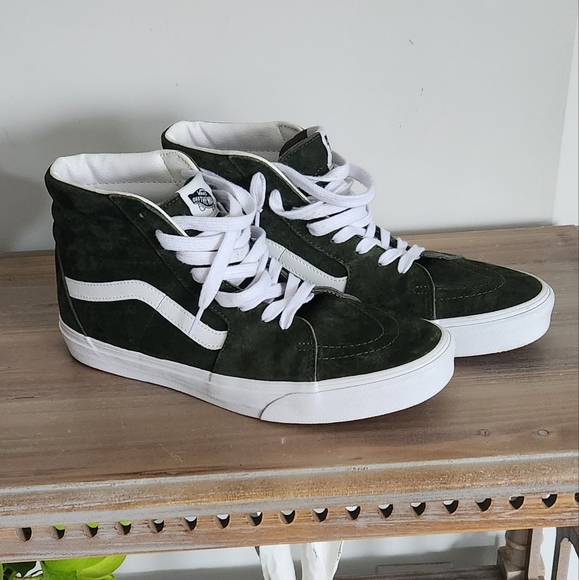 Vans Off The Wall Men's Green High-Top Sneakers, Size 10, Worn Twice, Clean - Picture 3 of 14